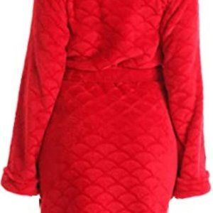 Kimono Robe Velour Scalloped Texture